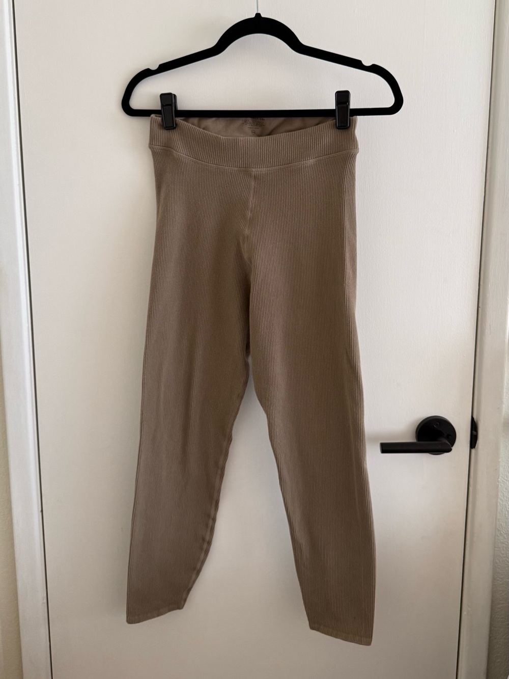 Good American Ribbed Knit Seamless High Rise Leggings Brindle XXL